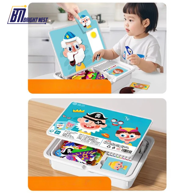 Magnetic Face Puzzle Travel Game | Double-Sided Educational Toy